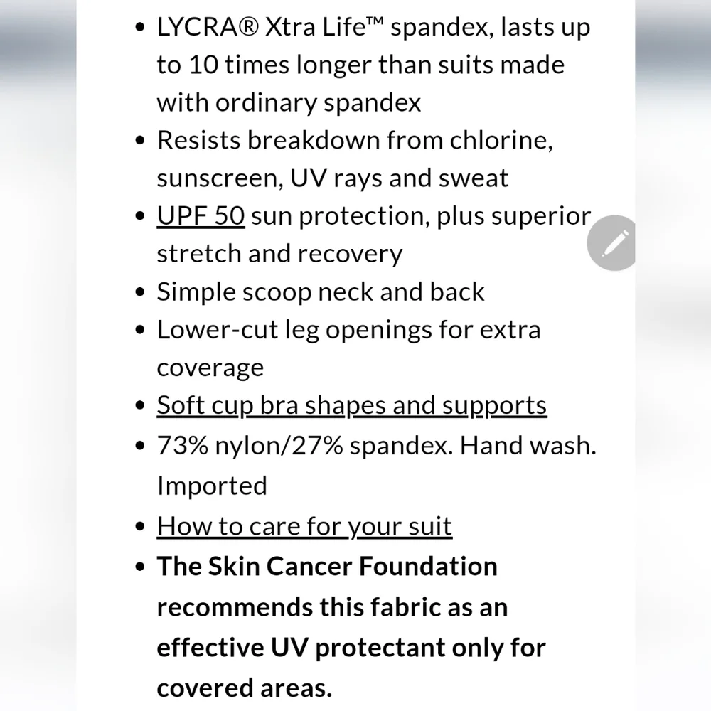 Lands' End 16W Women's Bathing Suit. - Picture 13 of 13